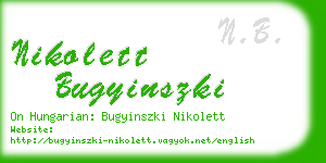 nikolett bugyinszki business card